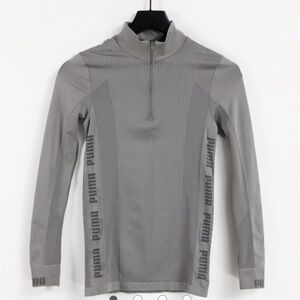 Puma Gray Performance Long Sleeve Shirt